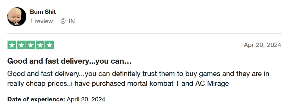 Customer review