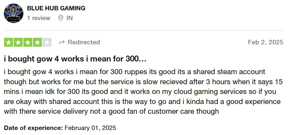 Customer review