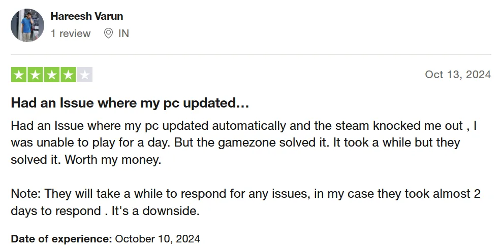 Customer review