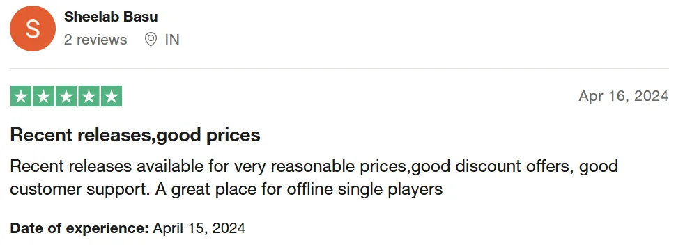 Customer review