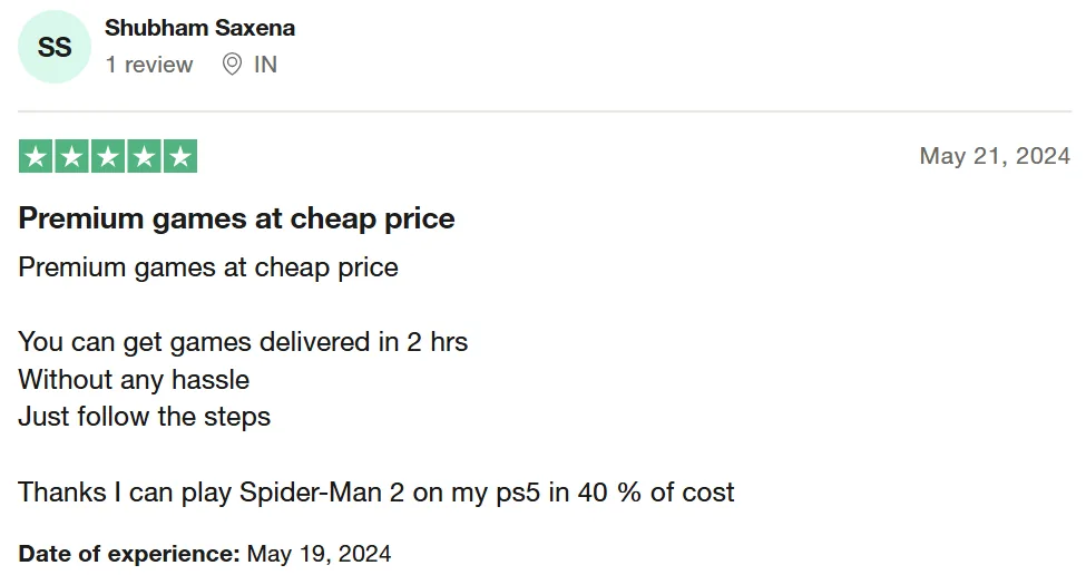 Customer review
